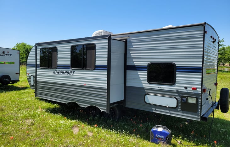 Slide out adds room.