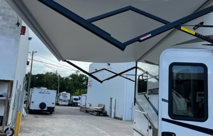 Better view of the power awning fully extended.