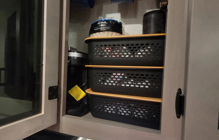 We have k cups, creamer sugar and sugar substitute as well as regular coffee  available