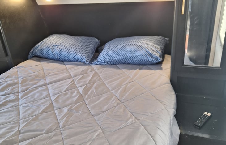 Master bedroom with queen bed