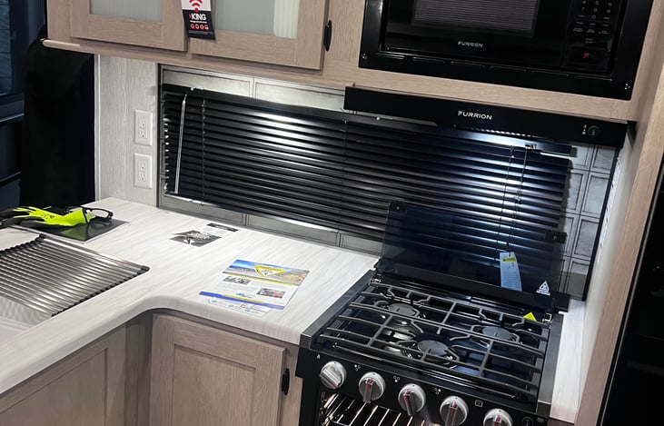 Three Burner Stove, and Microwave