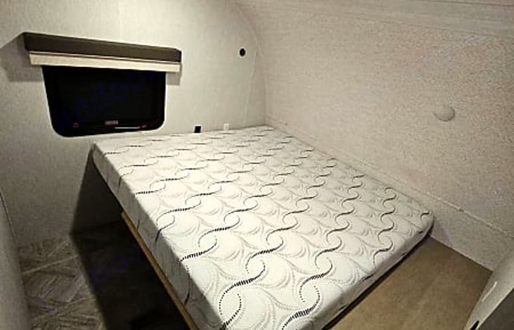 King size mattress in the master bedroom.