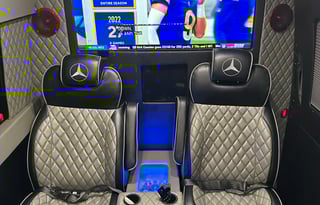 Luxury Mercedes-Benz Sprinter Party Bus/Limo with WiFi, TVs, and Big Sound
