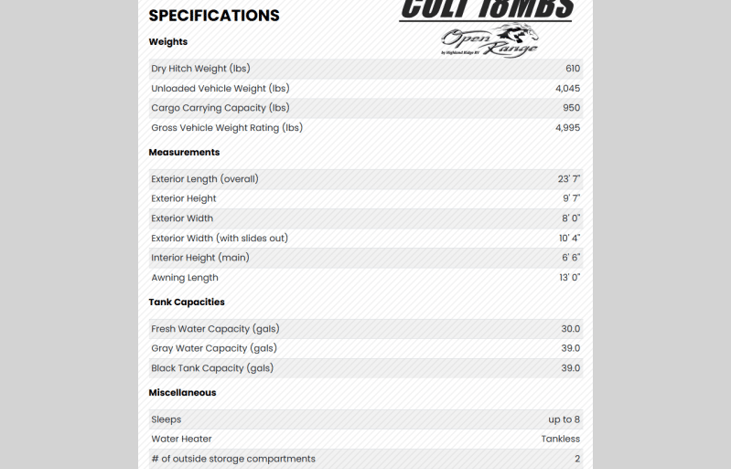 Specifications
