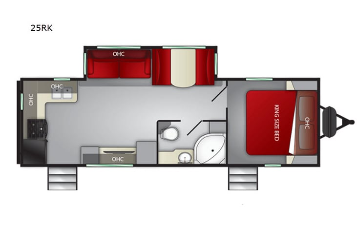 Representative floor plan provided by a trusted RVshare partner.