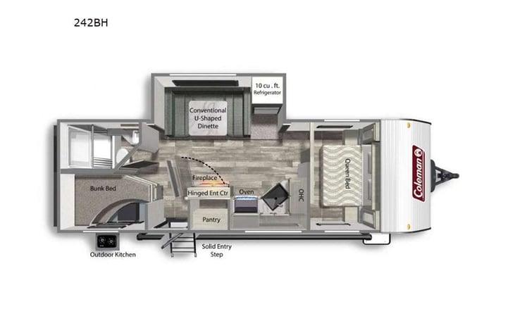 Representative floor plan provided by a trusted RVshare partner.