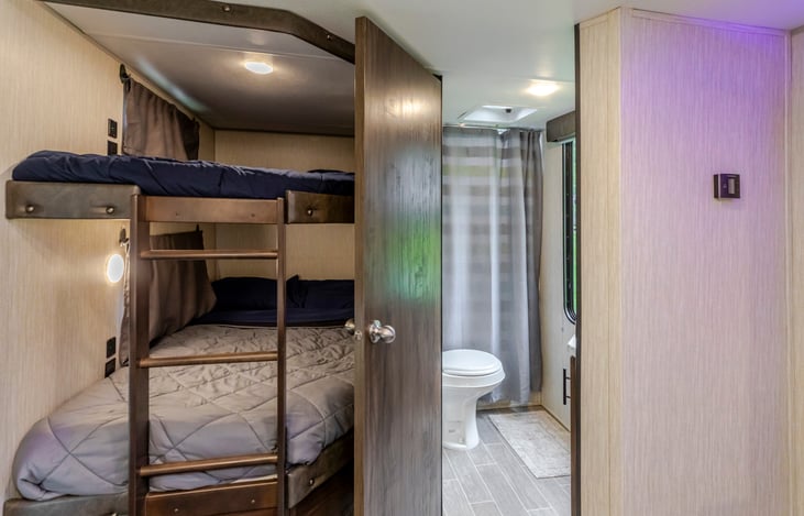 Bunks and Bathroom