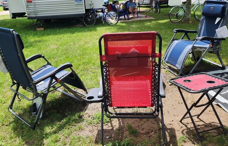 Need lawn chairs!  Add it on to your rental and we will set them up for you.