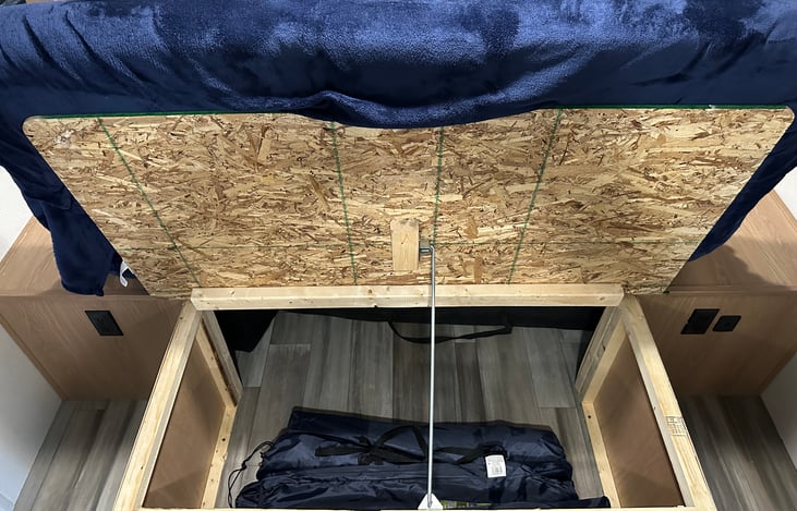 Storage under Master Bed.