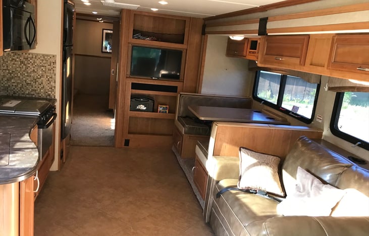 A view once you enter the RV looking toward the back