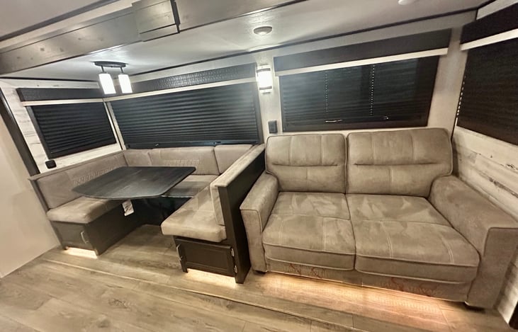 convertible dinette table, and pull out couch