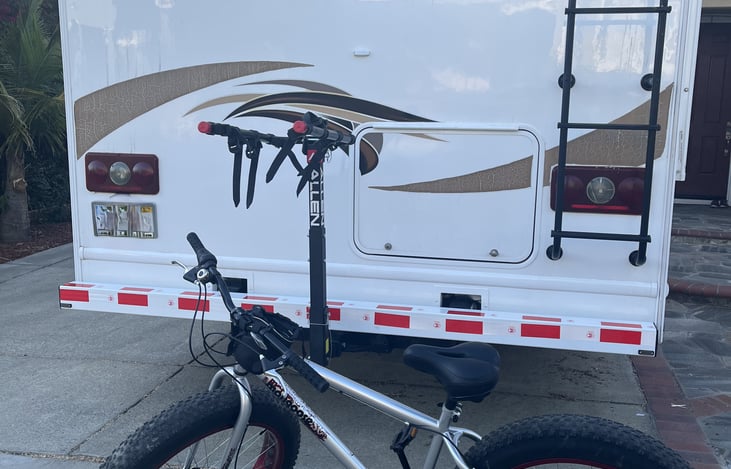 Optional Add on of 4" fat tire bike and  Bike Rack. Can be add on separately