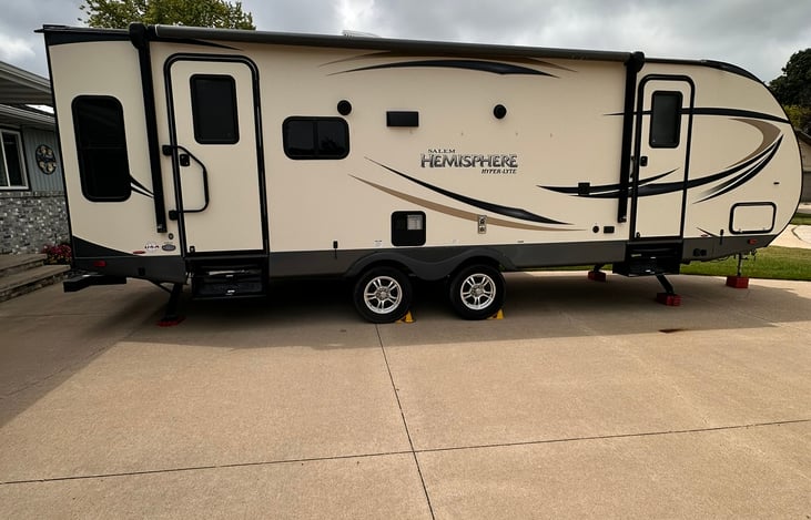 We do have an awning that folds out.