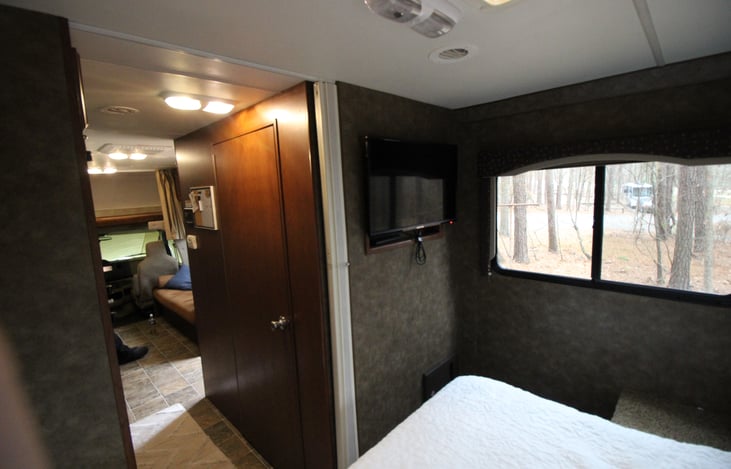 Master bedroom with smart TV