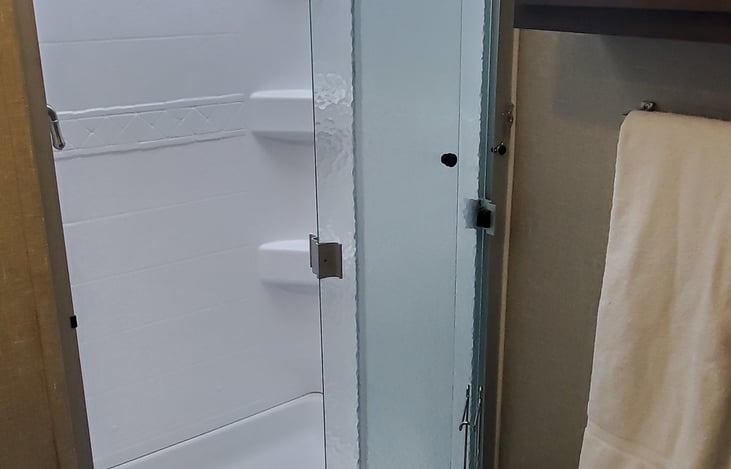 Shower with skylight