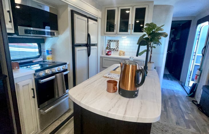View of Kitchen from Living Area