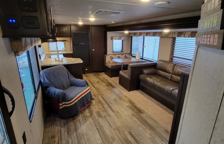 Plenty of living space along with tons of storage for all your belongings inside and out