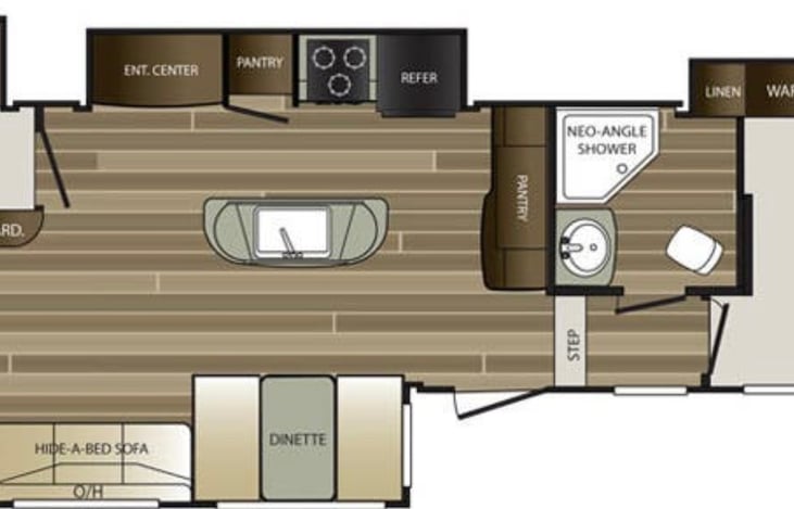Keystone Cougar 5th wheel floorplan