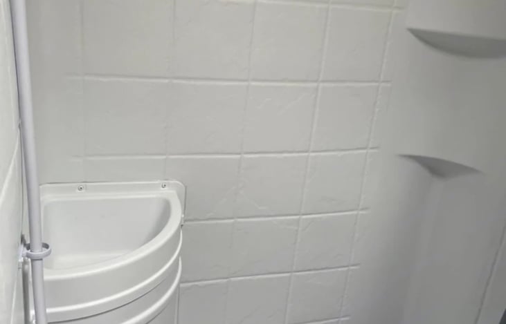 larger shower for a small trailer