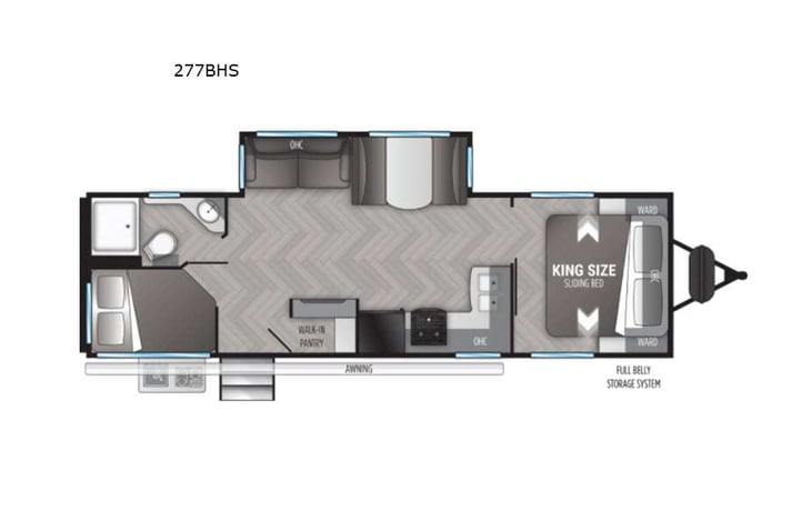 Representative floor plan provided by a trusted RVshare partner.