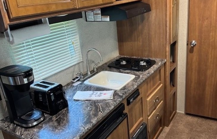 Single serve K- Cup coffee maker. Bring your favorite K-Cup pods.