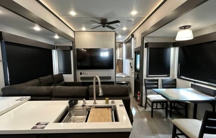 Main living space from the kitchen