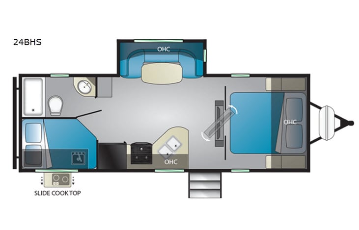 Representative floor plan provided by a trusted RVshare partner.