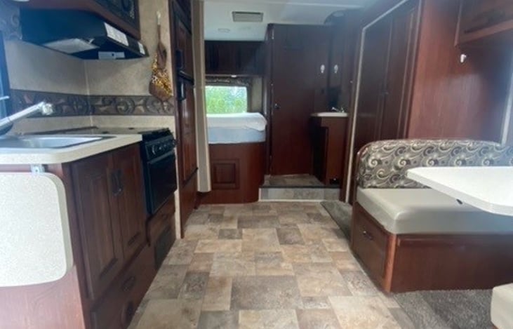 Hard surface floors makes it easy to keep clean.