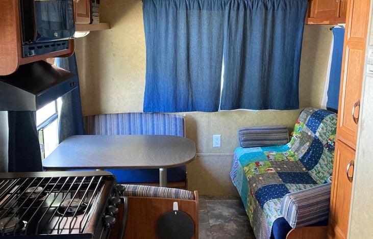 Table and couch convert to a bed