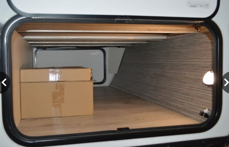 Pass-through easy access underbelly storage.