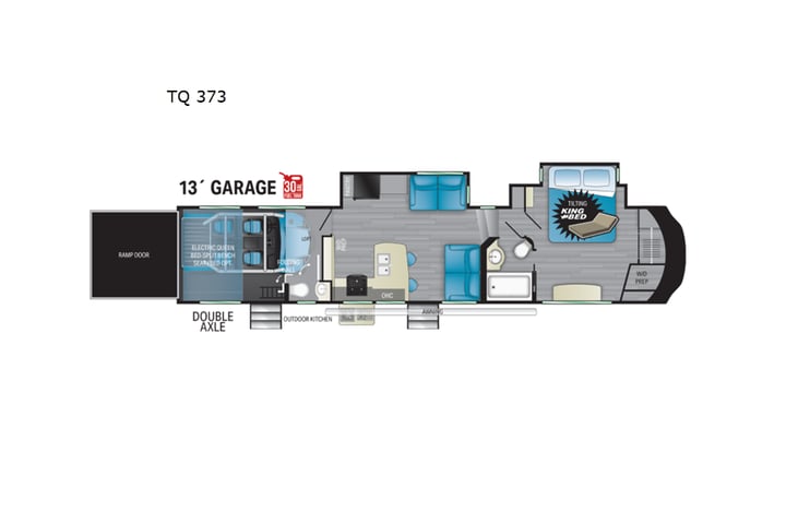 Representative floor plan provided by a trusted RVshare partner.