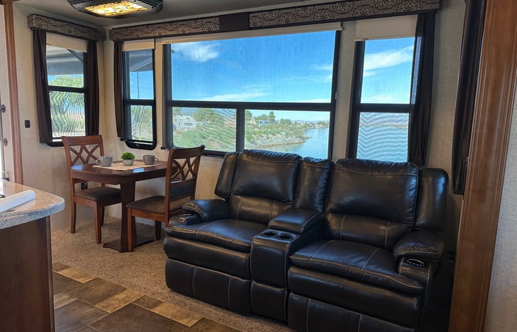 Large windows for great views. Note, this loveseat has been replaced. See other photos.