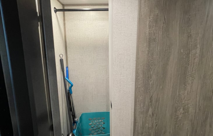 Closet in master bedroom.  Plus on the sides of the bed and even on top.  Plenty of room for changes.