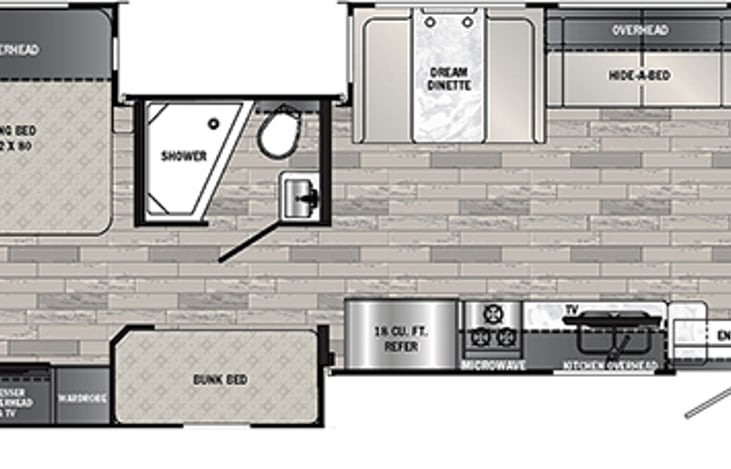 Georgetown GT5 Bunkhouse Layout.
