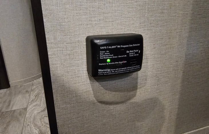 Propane alarm on and working