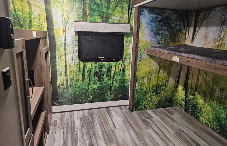 2nd bedroom, can sleep 4. Multiple charging hook ups and plenty of storage.