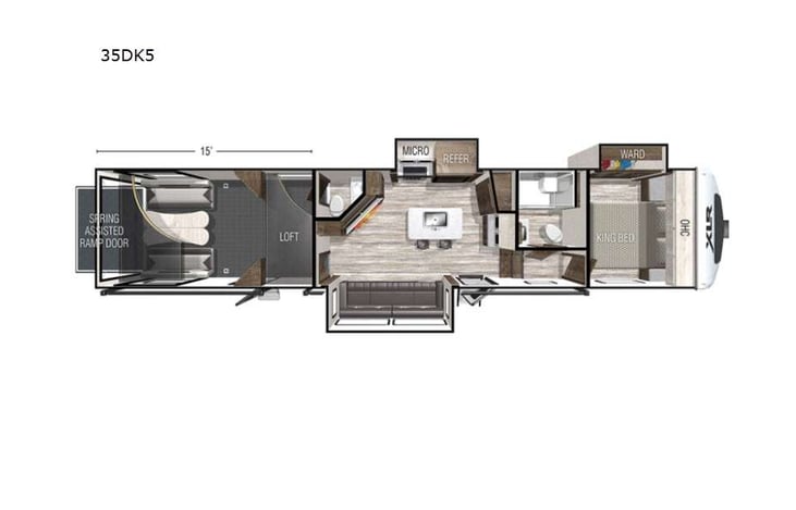 Representative floor plan provided by a trusted RVshare partner.