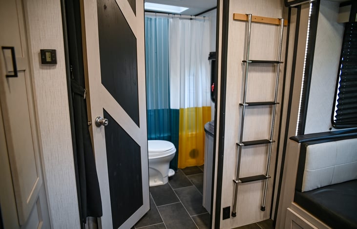 Refresh and rejuvenate in our bathroom featuring a mini tub and shower combo.