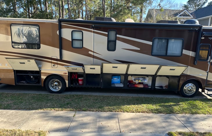 Lots of storage, passenger side