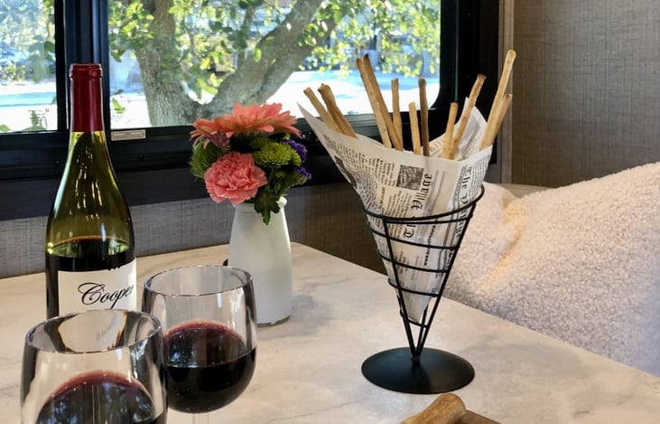 Enjoy the view while while taking it easy inside your air conditioned RV.