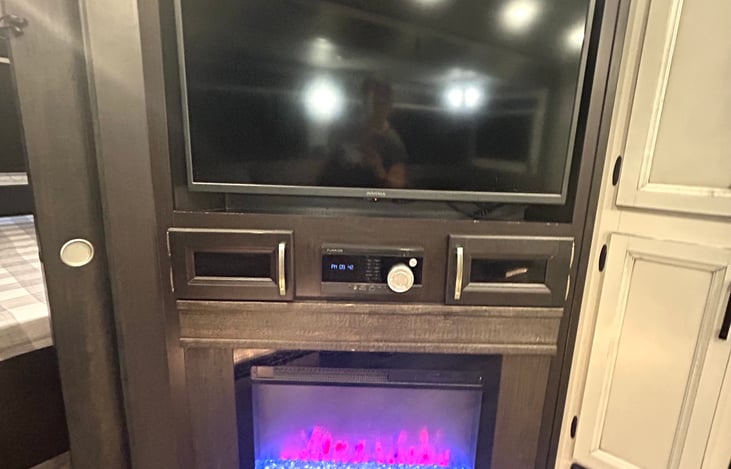 fireplace, tv and entertainment area