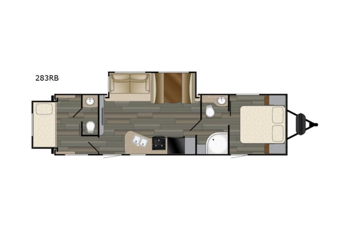 Representative floor plan provided by a trusted RVshare partner.