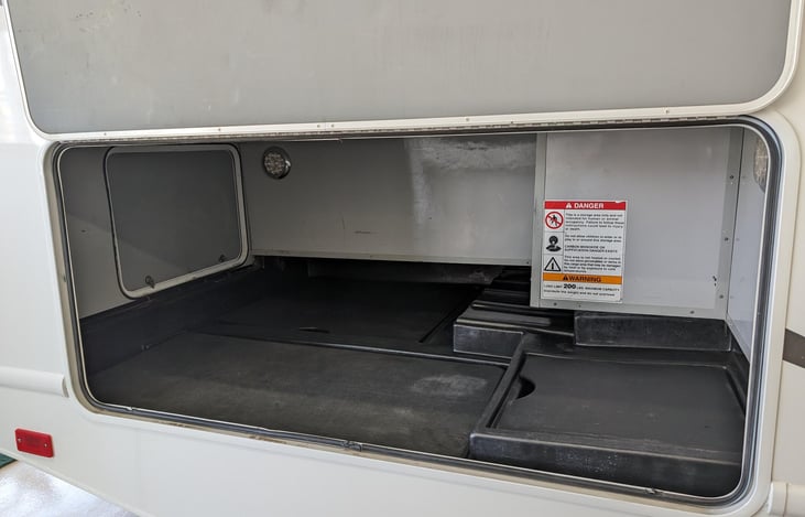 outside storage compartment - lots of space