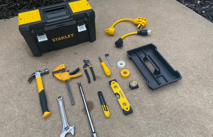 Your Airstream is equipped with a tool box