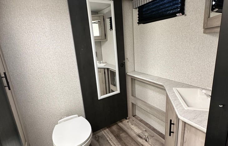 Main restroom (toilet and sink)