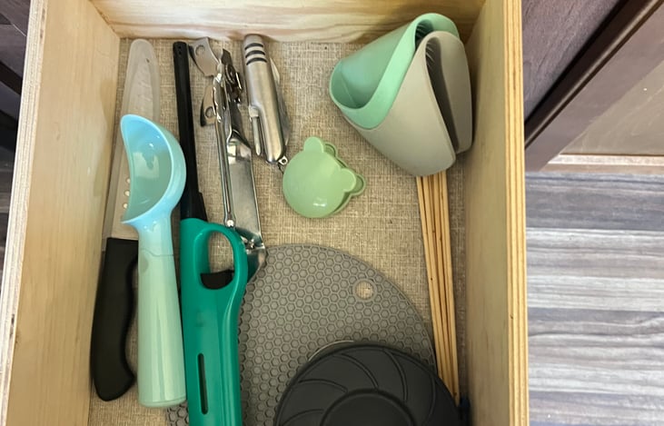 Kitchen tools and collapsible pour over coffee maker.