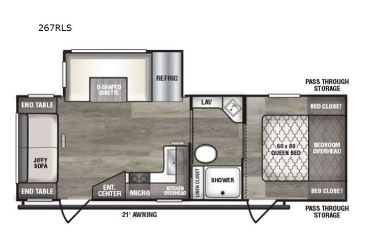 Representative floor plan provided by a trusted RVshare partner.