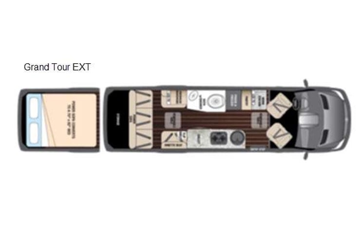 Representative floor plan provided by a trusted RVshare partner.