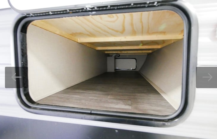 Great storage for luggage or any bulky items you don't want taking up valuable space inside the trailer cabin , the less clutter inside the trailer cabin, the better off you'll be!