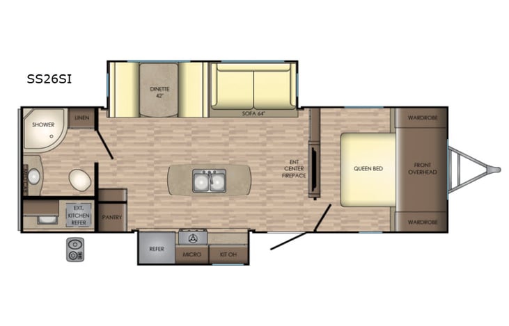 Representative floor plan provided by a trusted RVshare partner.